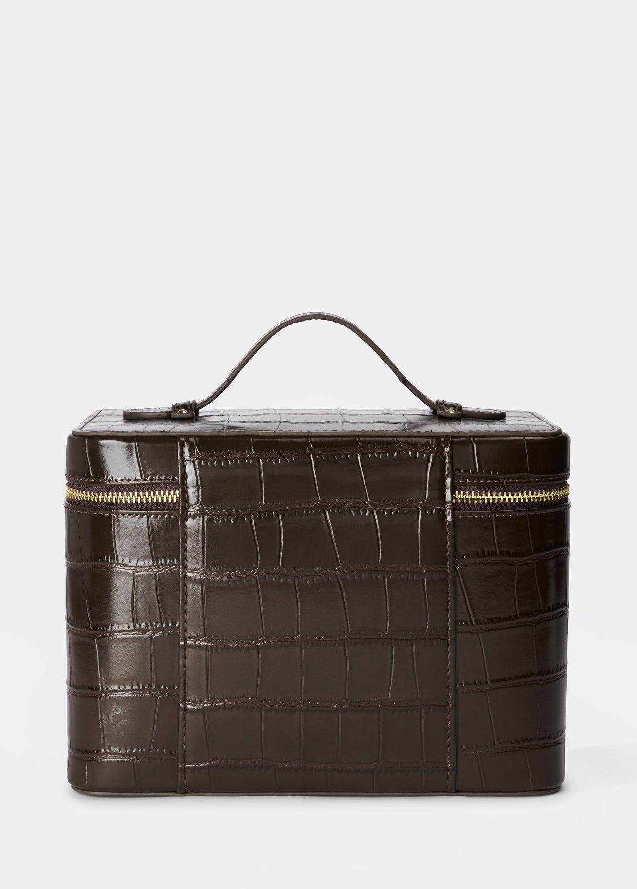 Croc Monogram Vanity Case Espresso
