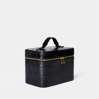 Mini Croc Monogram Vanity Case Midnight