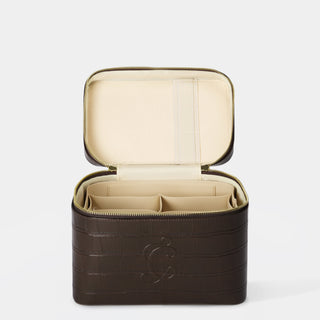 Croc Monogram Vanity Case Espresso