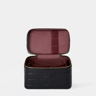 Mini Croc Monogram Vanity Case Midnight