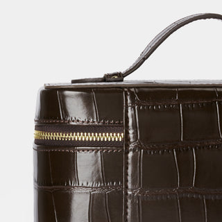 Croc Monogram Vanity Case Espresso