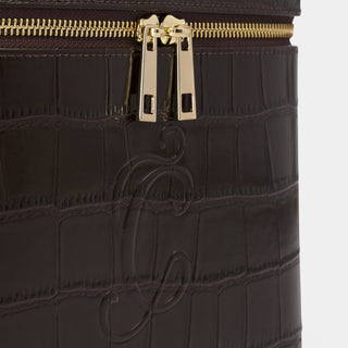 Croc Monogram Vanity Case Espresso