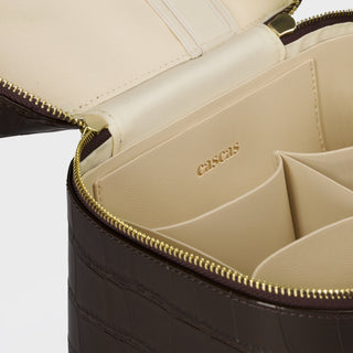 Croc Monogram Vanity Case Espresso