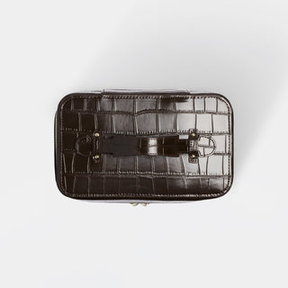 Croc Monogram Vanity Case Espresso