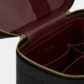Mini Croc Monogram Vanity Case Midnight
