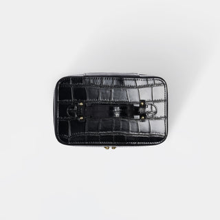 Mini Croc Monogram Vanity Case Midnight