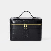 Mini Croc Monogram Vanity Case Midnight