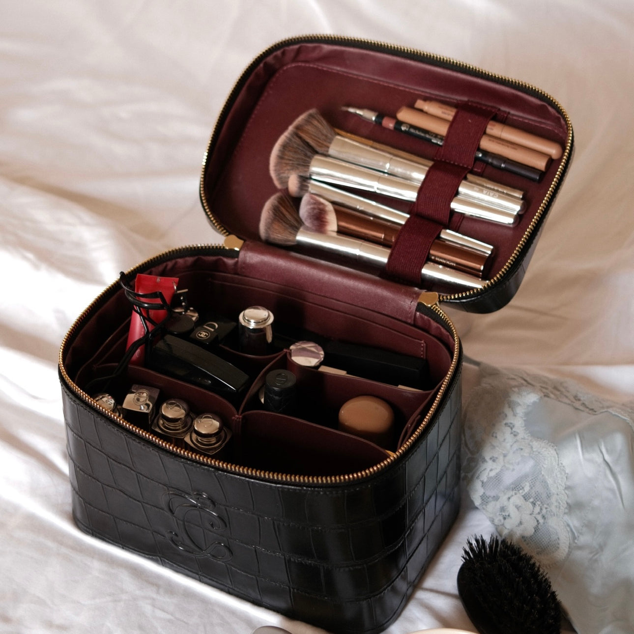 Croc Monogram Vanity Case Midnight
