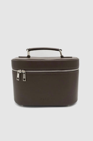 Oval Vegan Leather Case Espresso