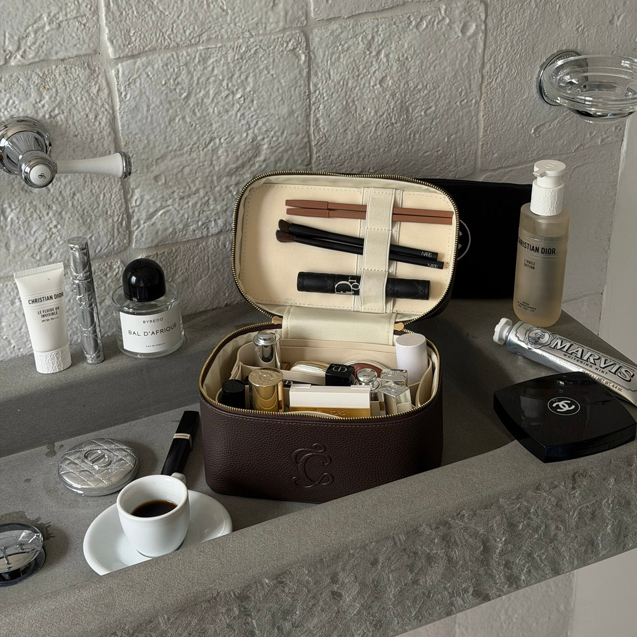 Mini Monogram Vanity Case Espresso