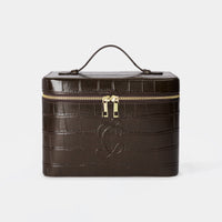 Croc Monogram Vanity Case Espresso