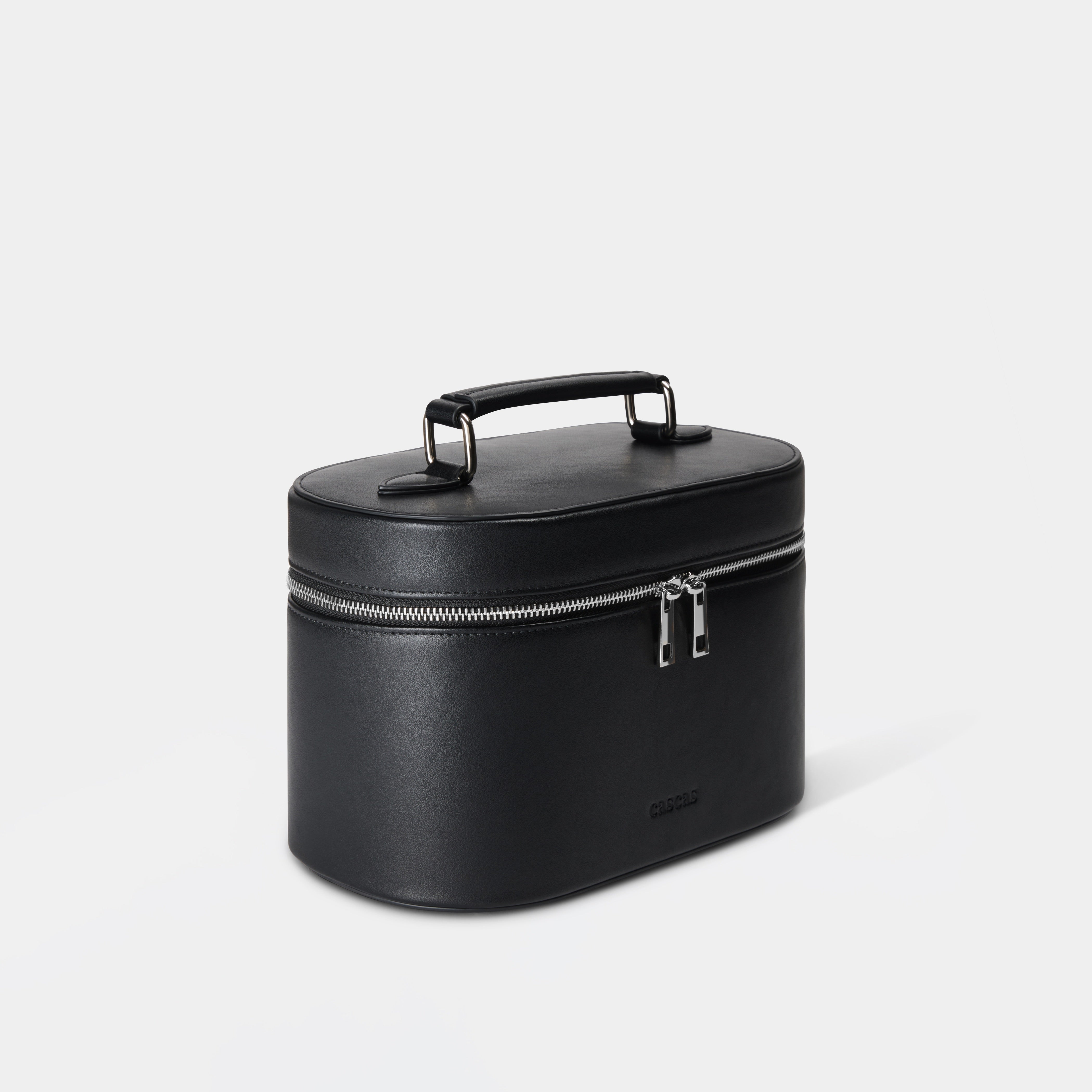 Le vanity en cuir vegan grainé brun Le vanity en cuir vegan grainé brun