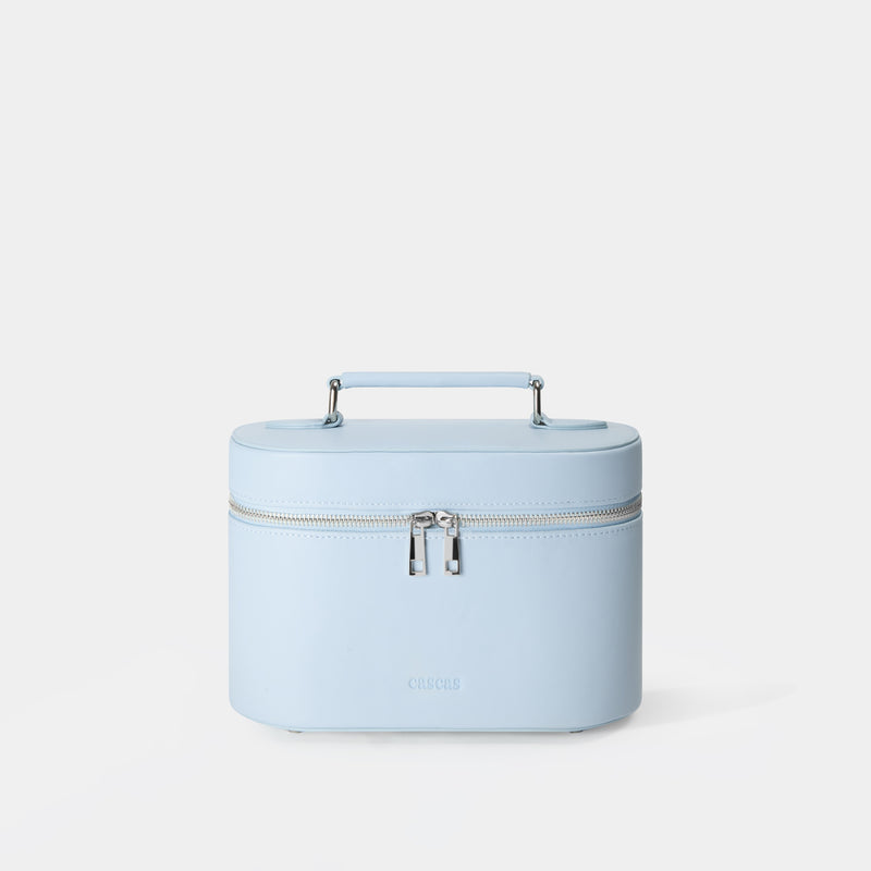 ocean blue makeup bag vegan leather cosmetic bag CASCAS kosmetiktasche